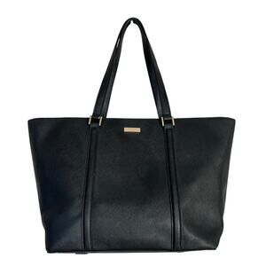 Kate Spade Handbag Newbury Lane Dally Large Saffiano Cow Leather Tote Bag Black